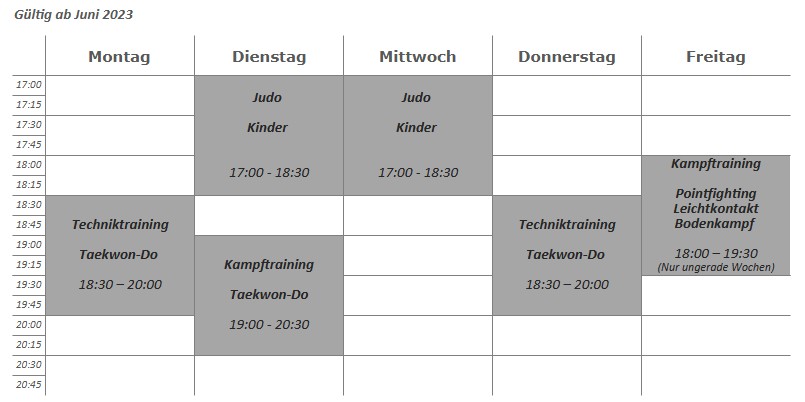 Trainingsplan Walsum